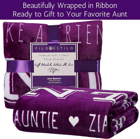 Best Aunt Ever Blanket Gift of Love  Appreciation